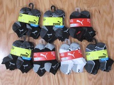 PUMA Boys Cool Dry Cell Low Cut Quarter Crew Cushioned Socks HUGE LOT 42 PAIRS 
