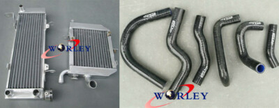 For HONDA RVF400 NC35 or NC30 VFR400 Alloy Radiators + black silicone ...
