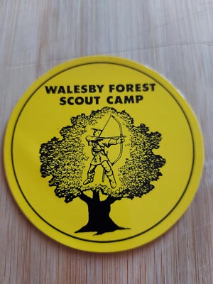 UK Scouting Walesby Forest Scout Camp Auto Fenster Aufkleber gelb 