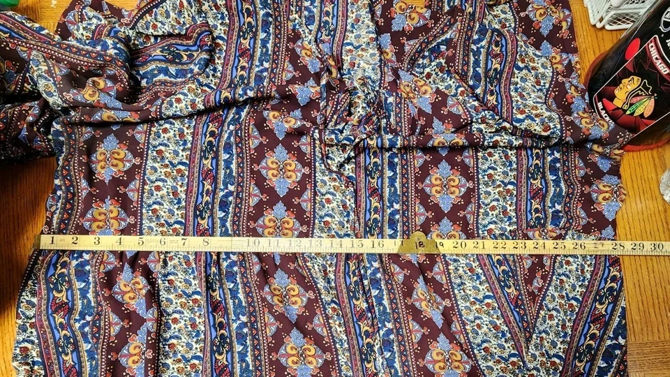 TOP Avenue Borgoña Floral Paisley Manga Larga Talla Grande 26/28 Foto 4 de 4