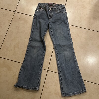 Vintage Bubblegum Capri Jeans 10 Y2K Style Straight Leg ruffle Back Pockets