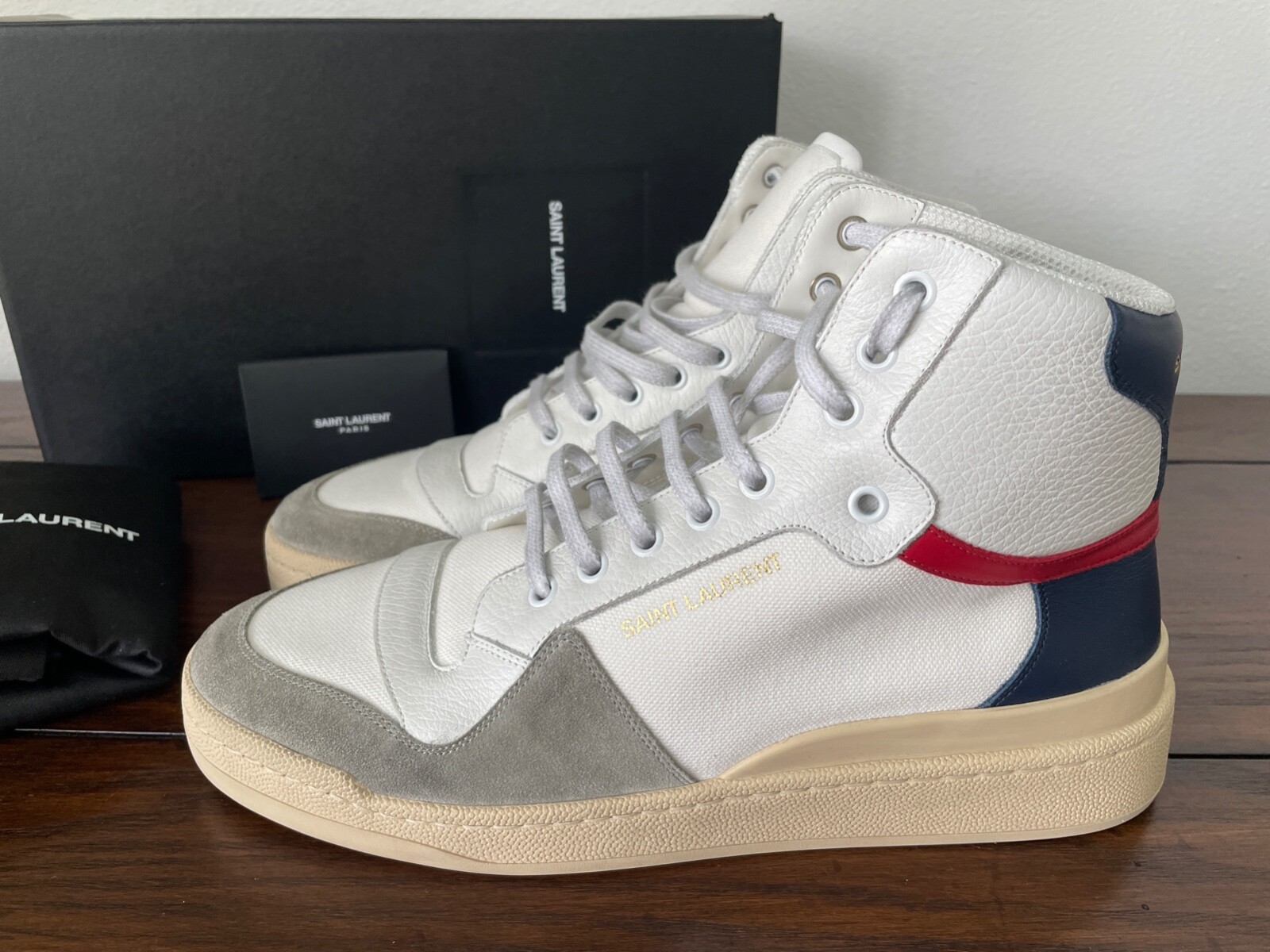 YSL Yves Saint Laurent 669430 Venezia scarpa sneaker alta stringata taglia 43