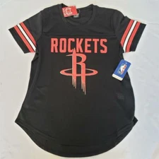 = NBA Houston Rockets Basketball Ultra Game Medium Mesh Black Shirt NEW