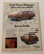 1977 Ford Pinto Wagon Print Ad Original Vintage Give You So Much For So Little