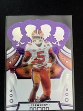 2020 Panini Chronicles Draft Picks Crown Royale Purple /25 RC Tee Higgins #24