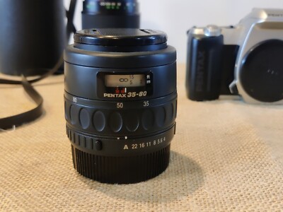 VINTAGE Pentax ZX-10 35mm SLR Film Camera With Two Lenses