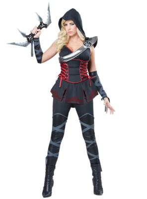 Sexy Ninja Black Assassin Warrior Damen - XS