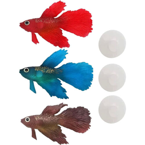  3 pièces petite figurine compacte faux poisson décoration forme - Photo 1 sur 12