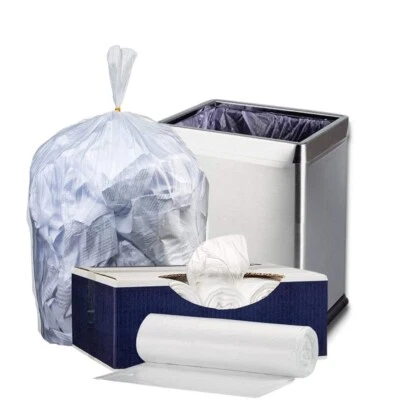 Plasticplace 6 Gallon Trash Bags - Clear, pack of 100 bags