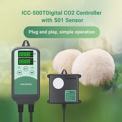 Inkbird Programmierbar CO2 Controller Plug n Play Industrielle Felder S01 Sensor