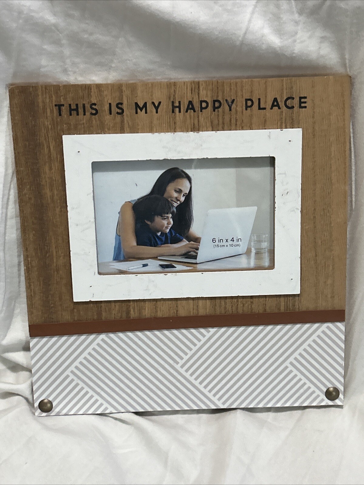 Wooden picture frames “This Is My Happy Place “from My Office  Brand New NICE-image