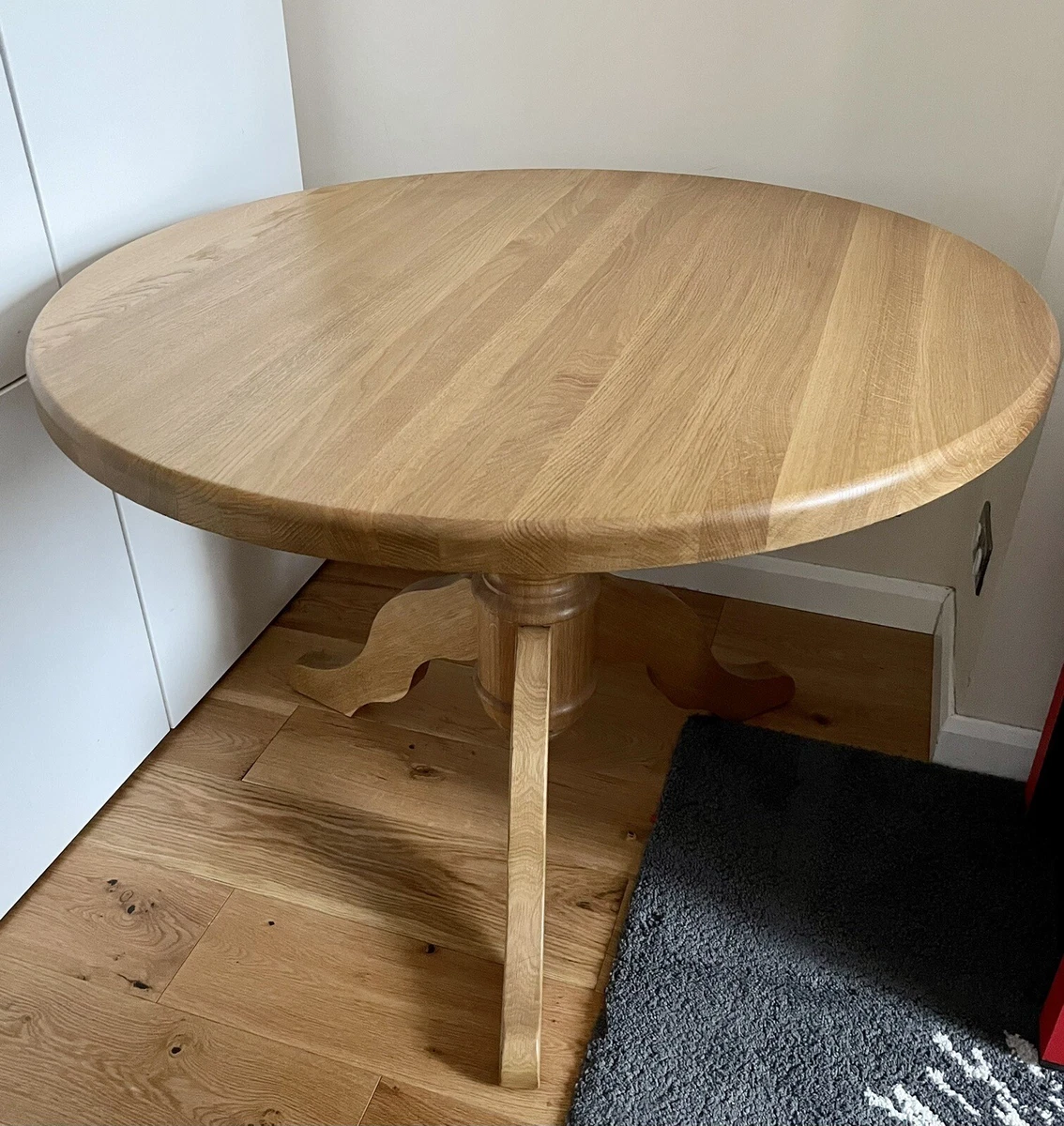 Solid wood 2024 pedestal dining table