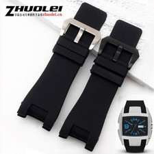 32mm Watchband Strap Rubber Silicone Fit for Diesel DZ1216 DZ4246 DZ1215  Tools