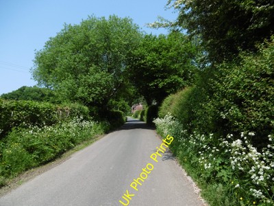 Foto 6x4 Spring Lane Burwash Dies ist Spring Lane kurz nach der Überquerung Sel c2016
