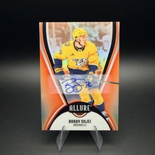 2025-26 Upper Deck Allure Red Rainbow Auto Card For Brady Skjei Predators