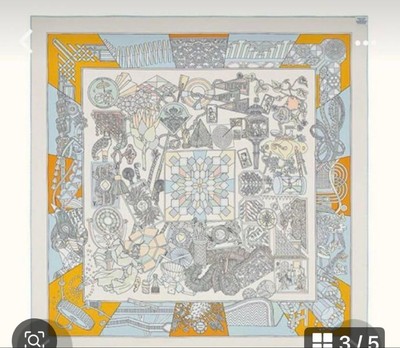 HERMES Schal Double Face Stockschirm Duel Kale90