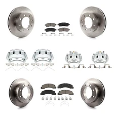 Front Rear OE Brake Rotors Pads Calipers Kit for Ford F-250 Super Duty 2001-2004