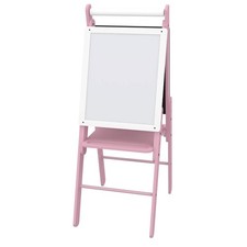 Image of Three-In-One Easel for Kids, with Paper Roll, Adjustable Height - Pink