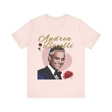 Nuova camicia Andrea Bocelli cantante opera musica regalo per tifosi rosa dalla S alla 5XL SG617