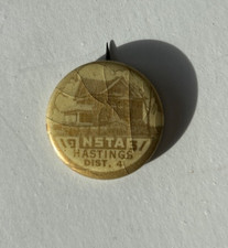 1931 PIN PINBACK BUTTON NSTA NEBRASKA STATE TEACHERS DISTRICT 4 Hastings