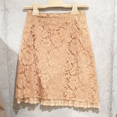MIU MIU Lace Skirt Miu Miu lace detail midi skirt