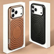 Case For iPhone 17 16 Pro Max 15 14 13 Shockproof Leather Magsafe Hybrid Cover
