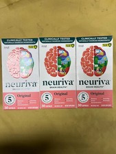 3 New Neuriva Brain Health Original - 30 Capsules Each Box Exp. 09/2026