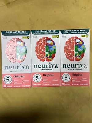 3 New Neuriva Brain Health Original - 30 Capsules Each Box Exp. 2027
