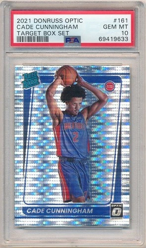 CADE CUNNINGHAM 2021/22 DONRUSS OPTIC #161 RC TARGET BOX SET PSA 10 GEM MINT