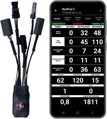 RedPed 3 für Bosch Gen2 bis Gen4 E-Bike Tuning mit App (Nicht Smart) eBike