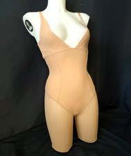 NWOT Arabella BEIGE CUPLESS HIGH BACK Slimming ALL-IN-ONE BODY SHAPER GIRDLE S