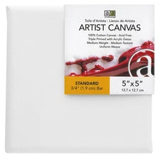 Art Advantage Artist Canvas Visual Edge 5x5, Stretched Canvas for Painting,