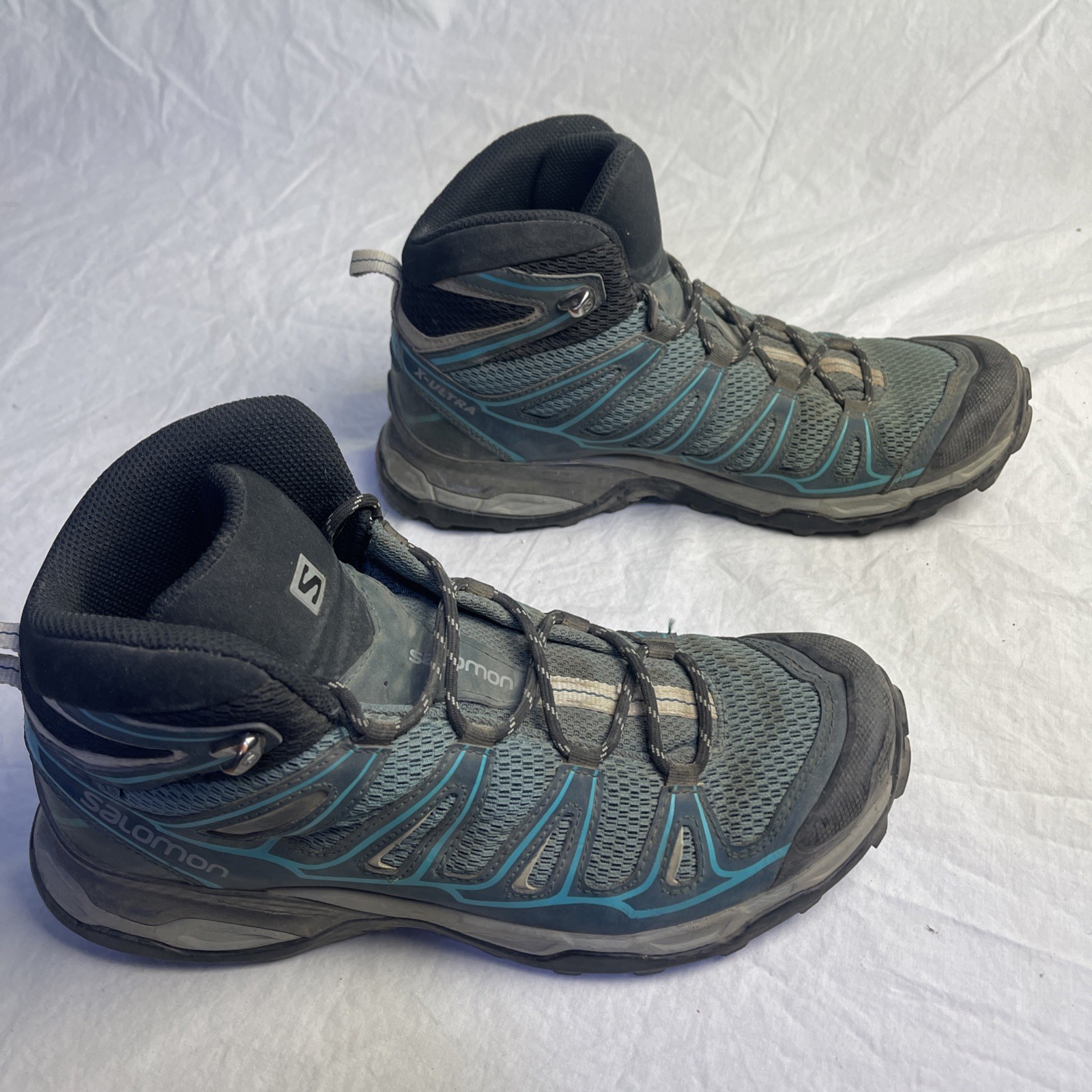 SALOMON scarpe da trekking donna X Ultra Mid trail donna taglia 9 5 grigio acqua