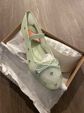 Brand New Light Green Rhinestone Ballet Flats Women s Size 7