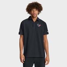 SALE- Men's Houston Texans Nike Navy Sideline Woven Dri-FIT Polo