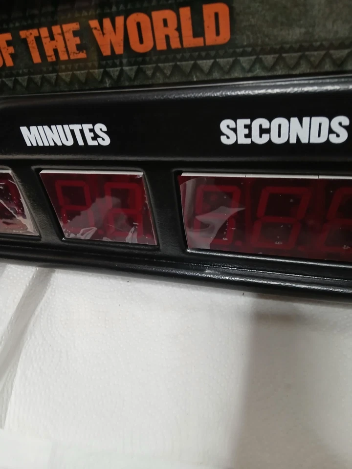 Vintage SHOCK TOP END OF THE WORLD WHEAT Beer Light Up Bar Sign Countdown New - Image 4 of 4