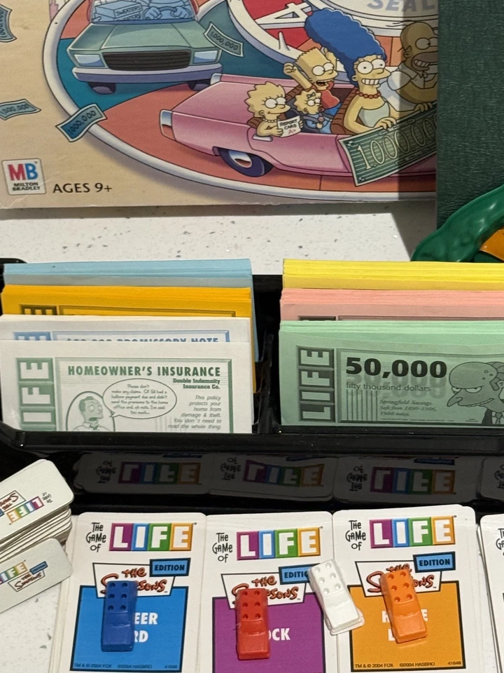 The Game of Life The Simpson's Edition COMPLETO Milton Bradley 2004 TV Show Foto 3 de 4