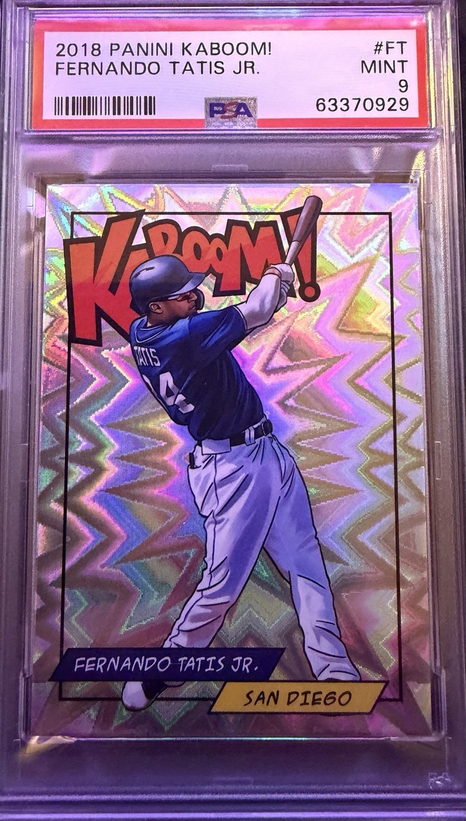 2018 PANINI KABOOM! #FT FERNANDO TATIS JR. PSA 9