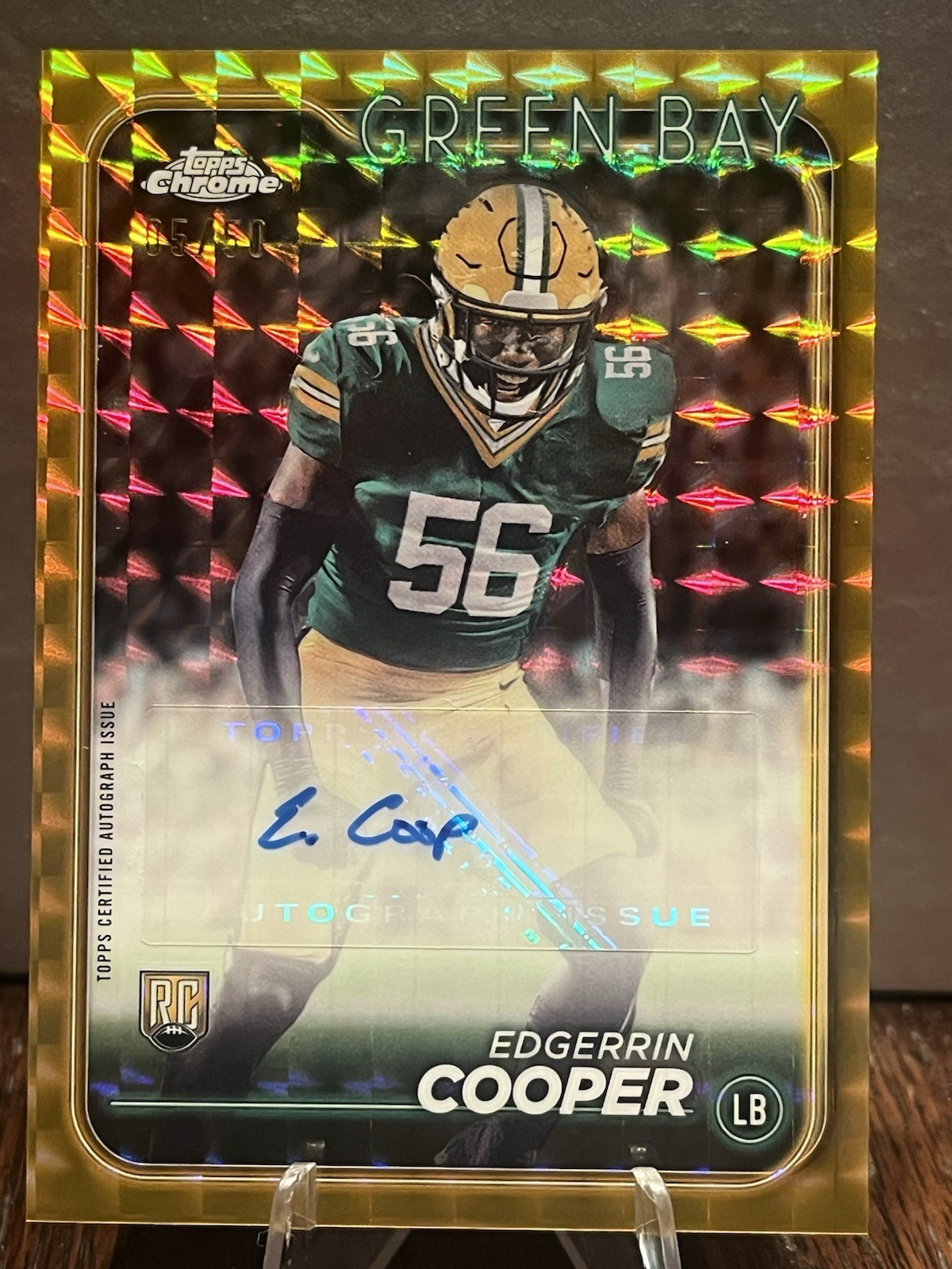 Edgerrin Cooper Topps Chrome Rookie Autographs Variations #RAECO Gold Geometric