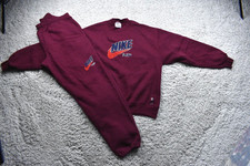 Vintage 90s NIKE Jerzees Super Sweats 2pc Sweatsuit Men's Sz Medium MADE IN USA