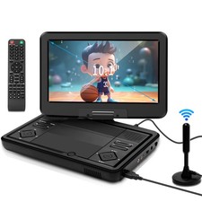 Lettore DVD portatile da 10,1 pollici TV incorporata DVB T2 con schermo LED