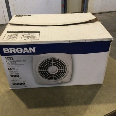 Broan-NuTone 509S Through-the-Wall Ventilation Fan, White Cover, On/Off Switch