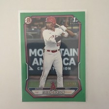 2026 Bowman Isaiah Jackson #BP-60 Green Parallel  /99 1st Bowman LA Angels