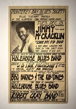 ROBERT CRAY BAND JIMMY McCRACKLIN Original 1981 Concert Poster RARE Santa Cruz