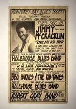 ROBERT CRAY BAND JIMMY McCRACKLIN Original 1981 Concert Poster RARE Santa Cruz
