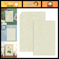 120 Sheets Ivory Parchment Paper 8.5"x11" Double-Sided for Certificates  Resume
