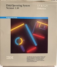 1987 IBM DOS Version 3.30 PC OPERATING SYSTEM 3.5 5.25 Diskettes Binder Boxed