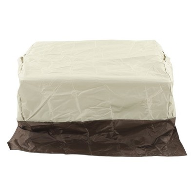 Beige Coffe Color Blocking BBQ Grill Cover Waterproof Oxford Cloth Outdoor Rainp