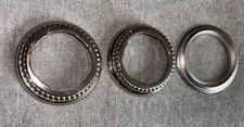 Phylrich Beaded Escutcheons Cover Plates Polished Nickel/Satin Set of 3