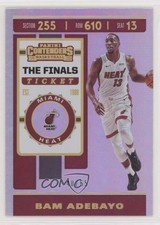 2019-20 Panini Contenders The Finals Ticket 40/65 Bam Adebayo #8 1u6